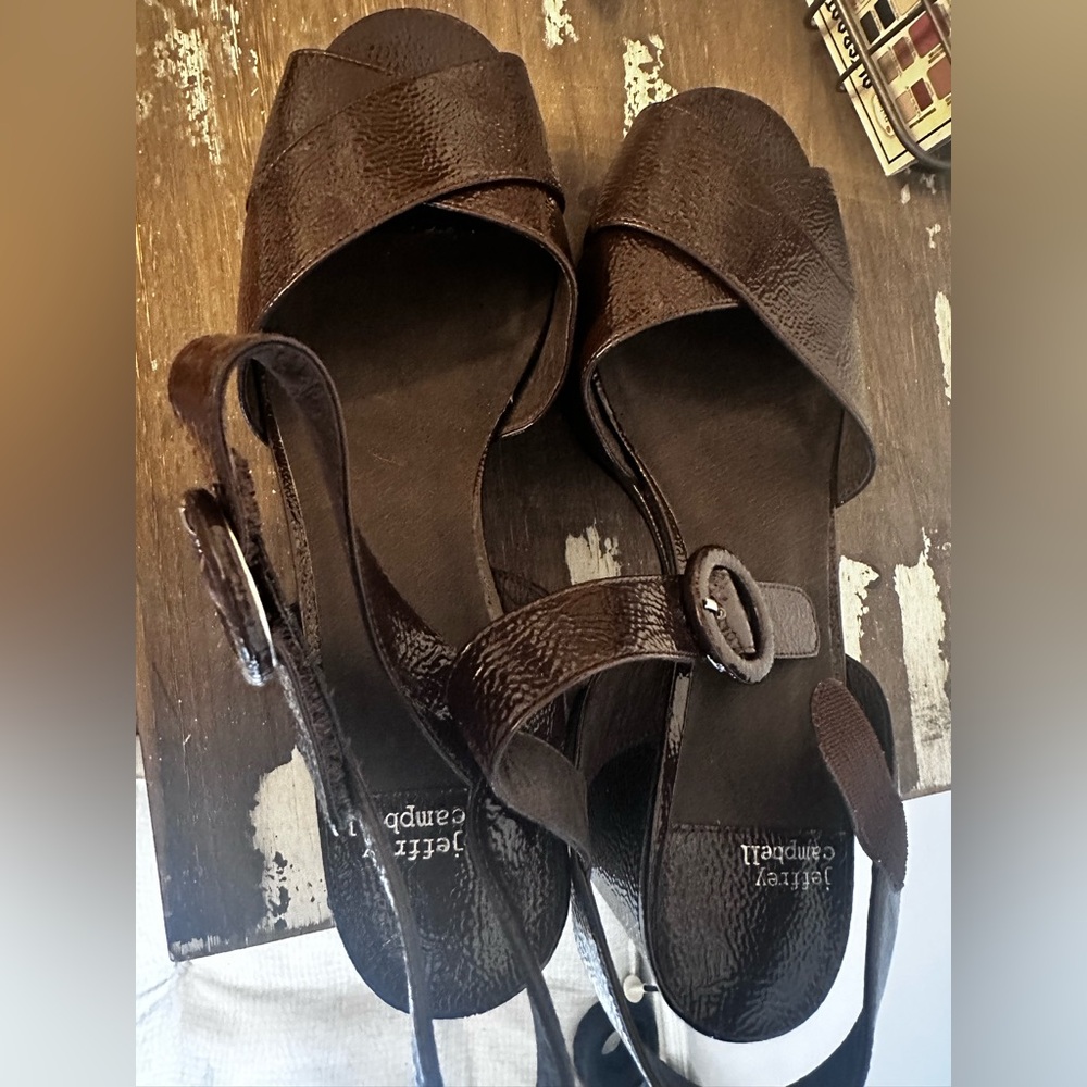 Jeffrey Campbell Platz Platform Heels Brown size 9 - Picture 2 of 5